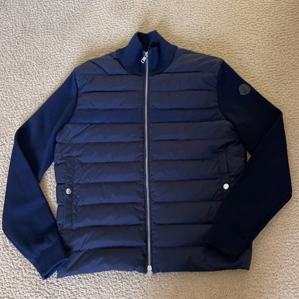 Men’s Navy Moncler Maglione Tricot Cardigan